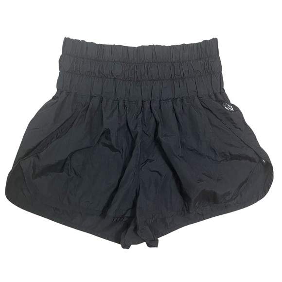 FP Movement by Free People Pants - FP Movement by Free People Black Athletic Shorts with Elastic Waistband